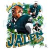 Jalen Hurts Philadelphia Eagles Football Palm Trees Vintage Style PNG