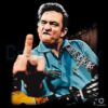 Johnny Cash Iconic Rebel Country Rock Fan Art PNG