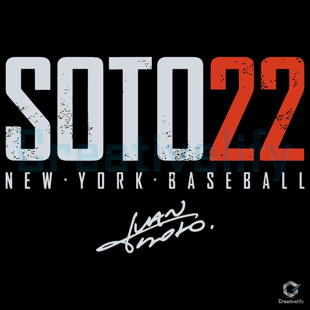 Juan Soto 22 New York Baseball Bold Number Signature Style SVG Juan Soto 22 New York Baseball Bold Number Signature Style SVG