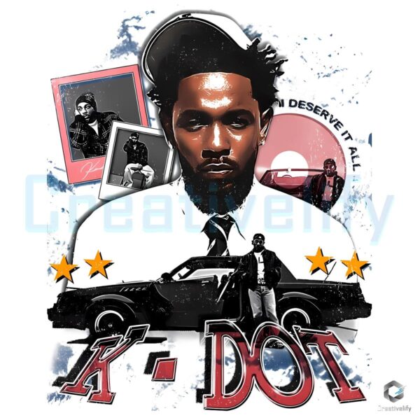 K Dot Kendrick Lamar Retro Car Street Style Graphic PNG