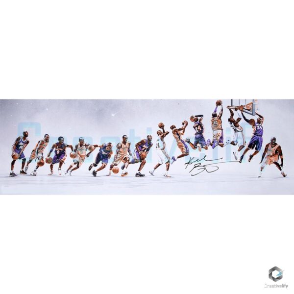 Kobe Bryant Through The Years Poster Los Angeles Lakers Basketball PNG