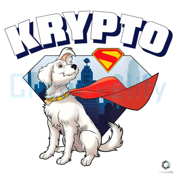 Krypto The Superdog Superman Dog Heroic Pose PNG