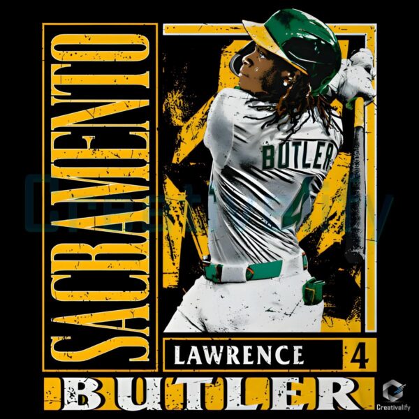 Lawrence Butler Sacramento Baseball Card Style Fan PNG