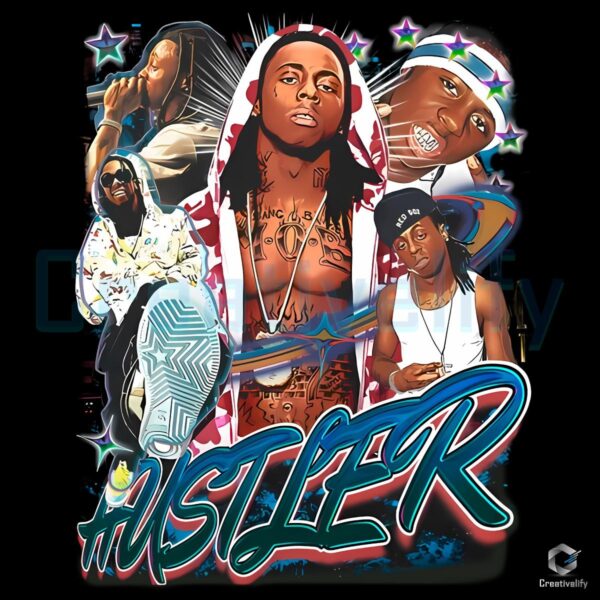 Lil Wayne Rap Hustler Collage Tribute Streetwear PNG