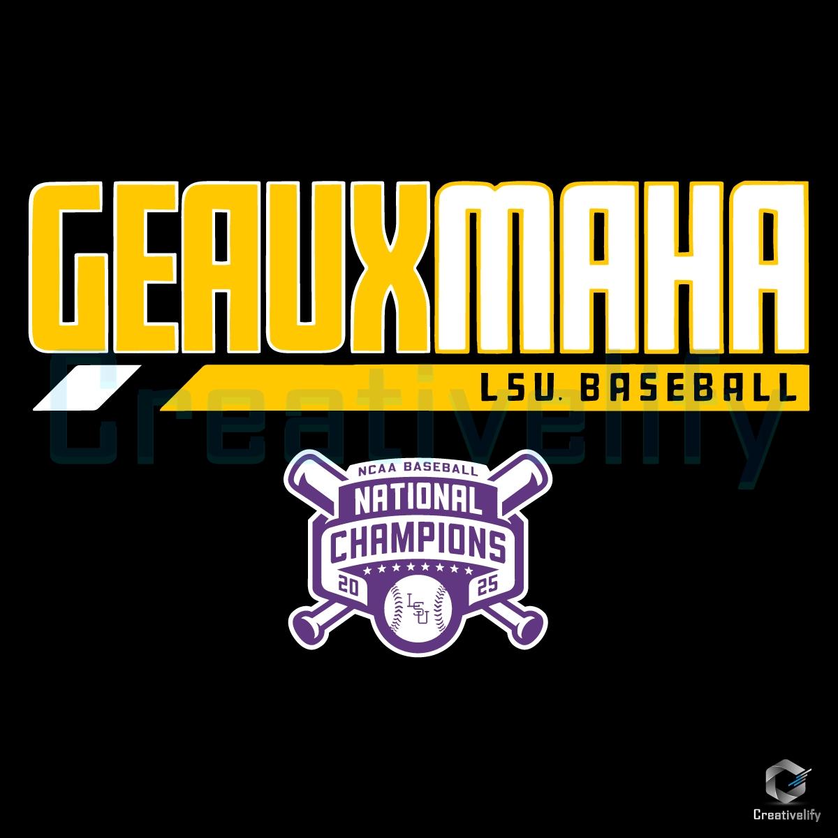 Lsu Baseball Geauxmaha 2025 National Champions SVG Lsu Baseball Geauxmaha 2025 National Champions SVG