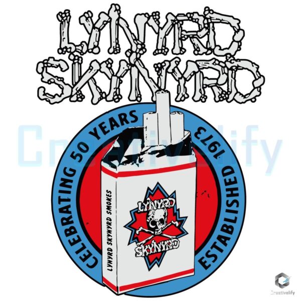 Lynyrd Skynyrd Cigarette Pack 50Th Anniversary Established 1973 SVG