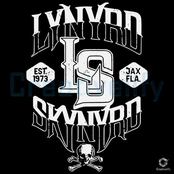 Lynyrd Skynyrd Interlock Skull Logo Jax Florida Rock Band SVG