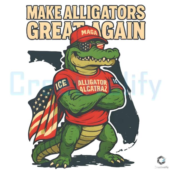 Make Alligators Great Again Funny Florida Gator Political Parody PNG