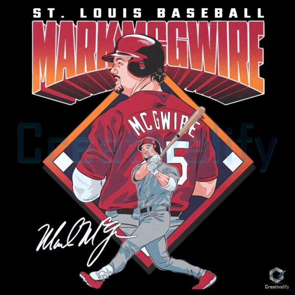 Mark Mcgwire St Louis Diamond Baseball Legend Graphic PNG