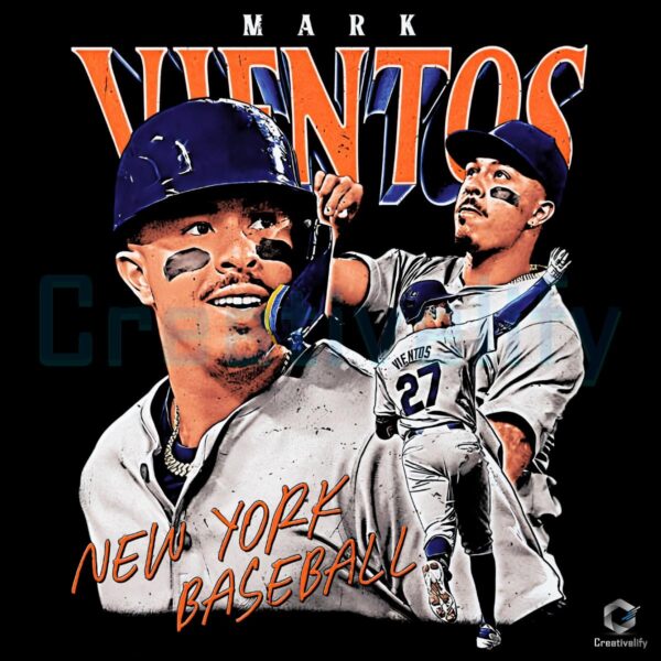 Mark Vientos New York Baseball Vintage Portrait Art PNG