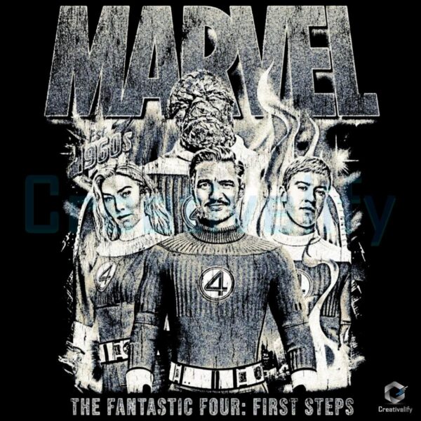 Marvel Fantastic Four First Steps Retro Comic Disneyland Superhero PNG