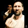 Messi Ronaldo Middle Finger Selfie Funny Meme Style PNG