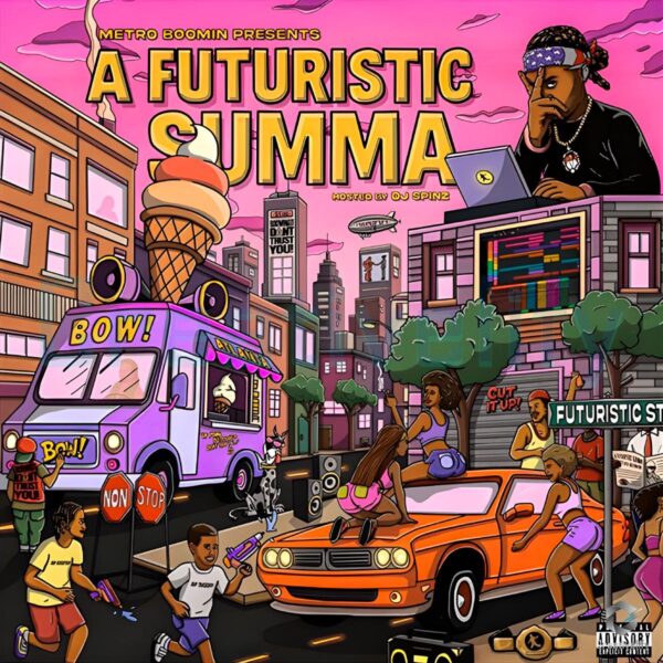 Metro Boomin A Futuristic Summa Cartoon Hip Hop Album PNG