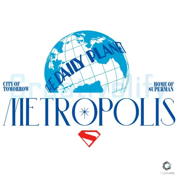 Metropolis Daily Planet Logo Superman City Of Tomorrow SVG