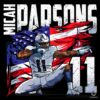 Micah Parsons Dallas Football Usa Flag Patriotic Fourth Of July PNG