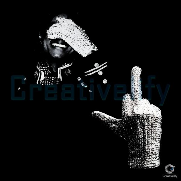 Michael Jackson Crystal Glove Tribute Smiling Portrait PNG