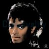 Michael Jackson Curly Hair Glow Portrait Signature PNG