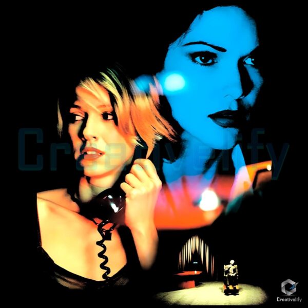 Mulholland Drive Dual Portrait Retro Neon Mystery Film PNG