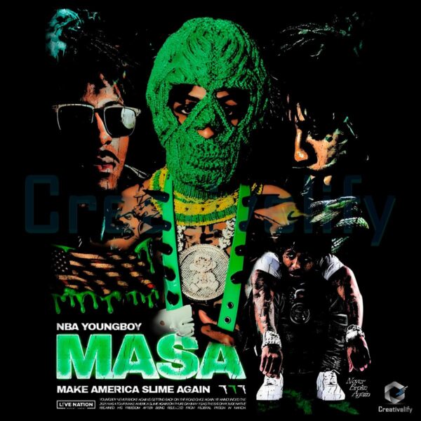 Nba Youngboy Green Mask Make America Slime Again Masa Album 2025 PNG