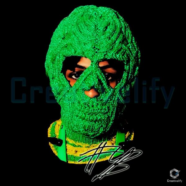 Nba Youngboy Green Mask Portrait PNG