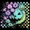 Neon Grunge Floral Pumpkin Halloween Pastel Fall PNG