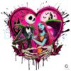 Neon Nightmare Couple Horror Love Halloween PNG