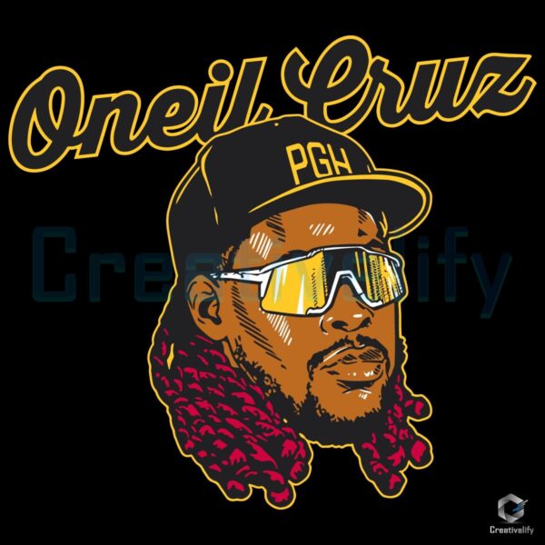 Oneil Cruz Swag Style Cartoon Portrait Baseball Head SVG