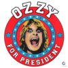 Ozzy For President Red Blue Star Badge PNG