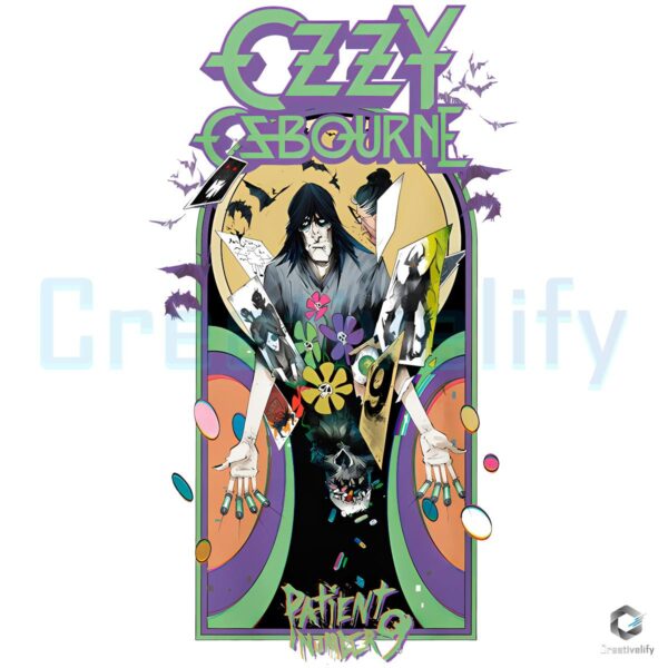 Patient Number 9 Ozzy Psychedelic Gothic Comic Poster PNG
