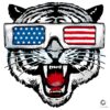 Patriotic Tiger Sunglasses American Flag July 4Th Usa PNG