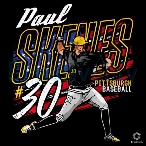 Paul Skenes Pittsburgh Baseball Usa Flag Patriotic PNG