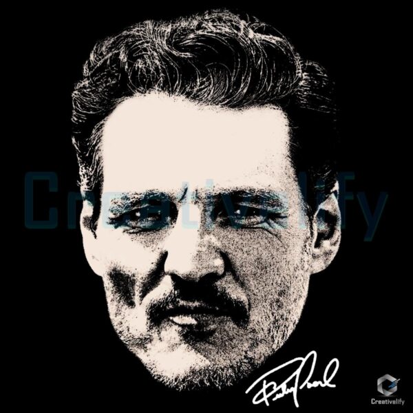Pedro Pascal Portrait Retro Fan Art PNG