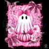 Pink Floral Ghost Pumpkin Coquette Halloween PNG