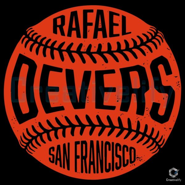 Rafael Devers San Francisco Vintage Baseball Fan Art SVG