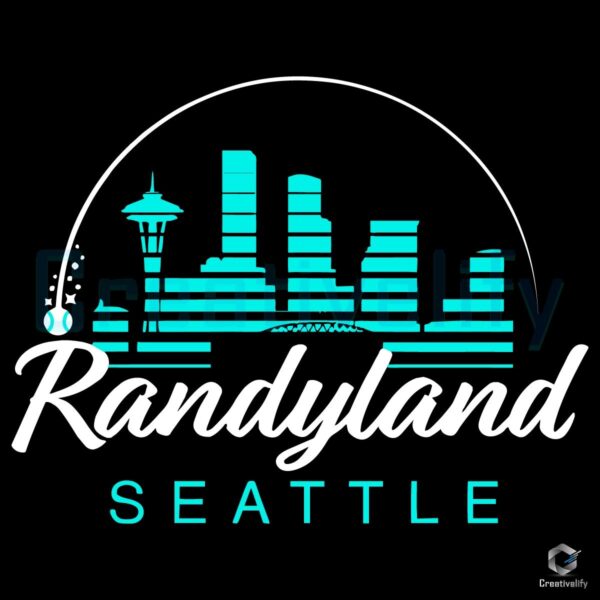 Randy Arozarena Randyland Seattle Baseball Skyline SVG