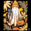 Retro Fall Ghost Black Cat Pumpkin Halloween PNG