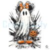 Retro Halloween Ghost Mouse Couple Spooky Matching PNG