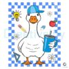 Retro Silly Goose Back To School Coquette Boy Design PNG