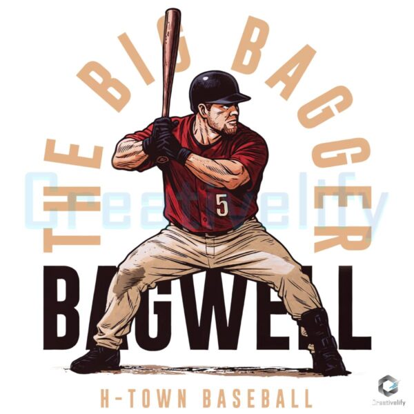 Retro Style Jeff Bagwell Houston Baseball The Big Bagger PNG