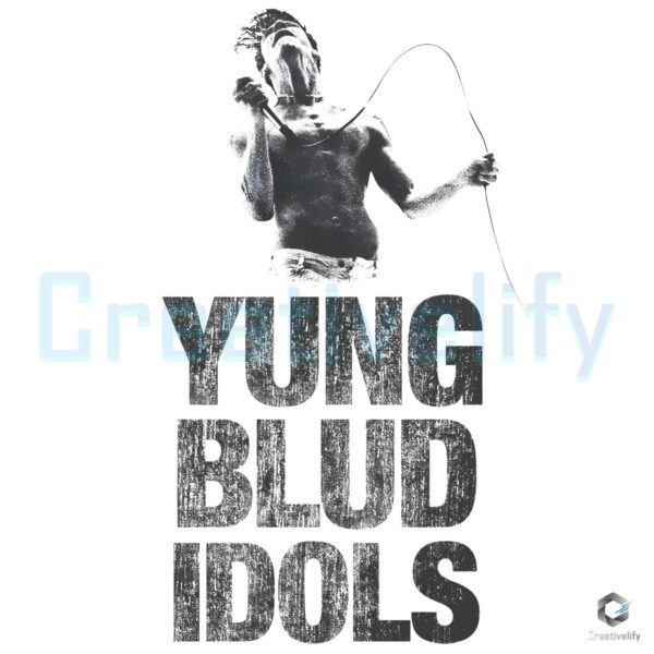Retro Yungblud Idols Tour Concert Mic Pose PNG