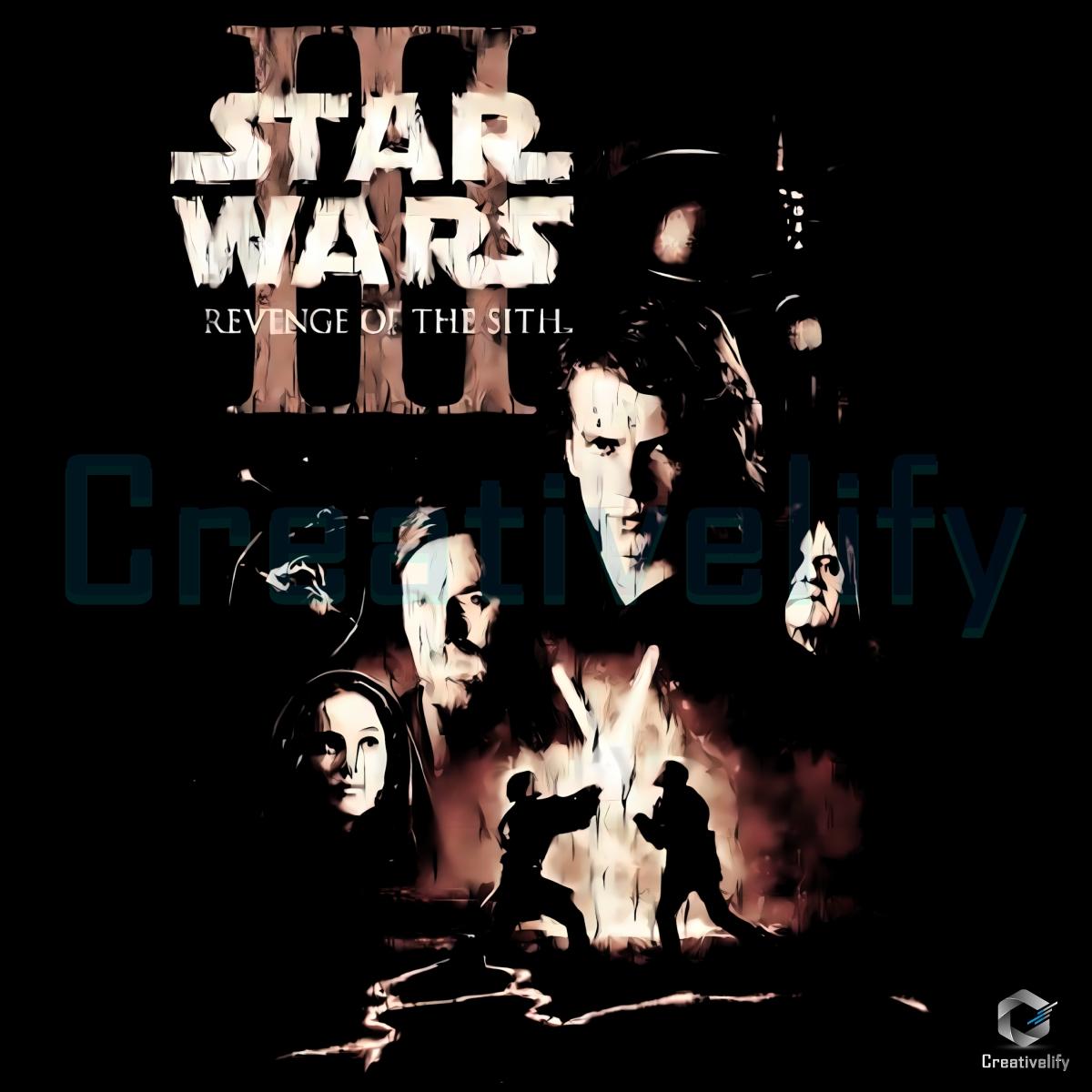 Revenge Of The Sith Anakin Obi Wan Padme Retro Star Wars Movie PNG Revenge Of The Sith Anakin Obi Wan Padme Retro Star Wars Movie PNG