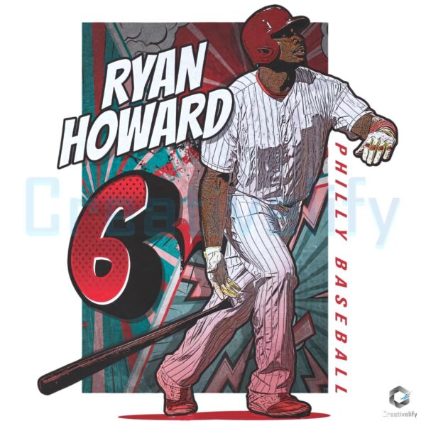 Ryan Howard Philadelphia Comicbook Baseball PNG
