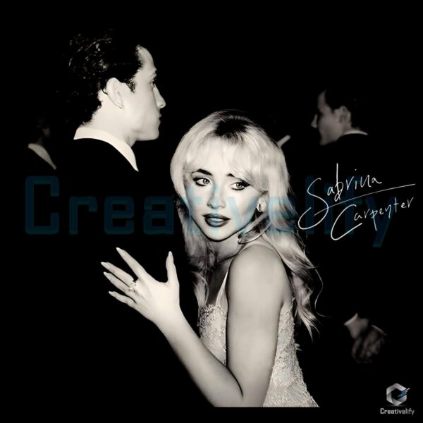 Sabrina Carpenter Elegant Party Retro Black And White PNG
