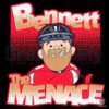 Sam Bennett The Menace Cartoon Hockey Funny Character Design PNG
