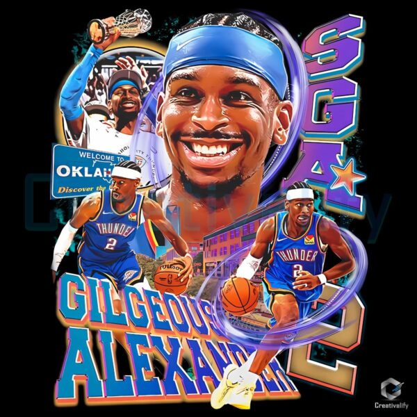 Shai Gilgeous Alexander Oklahoma City Thunder Basketball Legend PNG