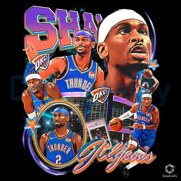 Shai Gilgeous Alexander Oklahoma City Thunder Basketball Star PNG