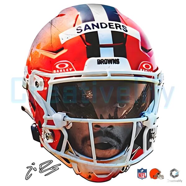 Shedeur Sanders Browns Football Shutuppls Helmet Portrait PNG