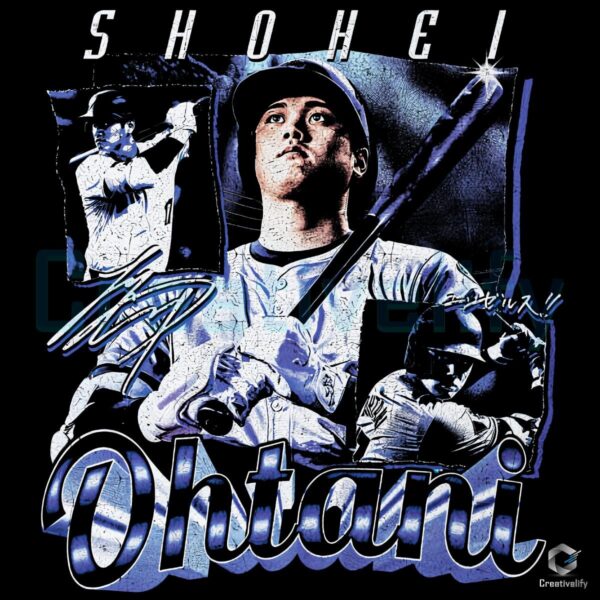Shohei Ohtani Los Angeles Baseball Grunge Graphic PNG