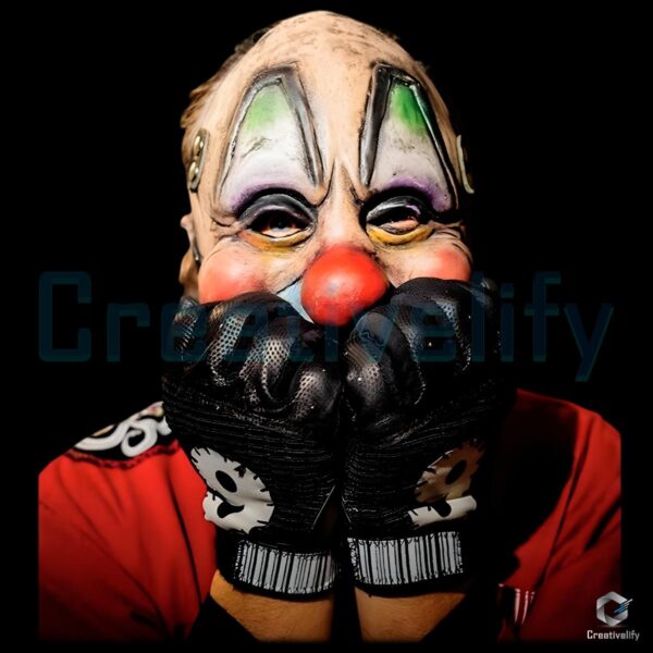 Slipknot Clown Mask Red Outfit Horror Metal Aesthetic PNG