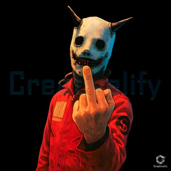 Slipknot Goat Mask Red Jumpsuit Rock Rebel PNG